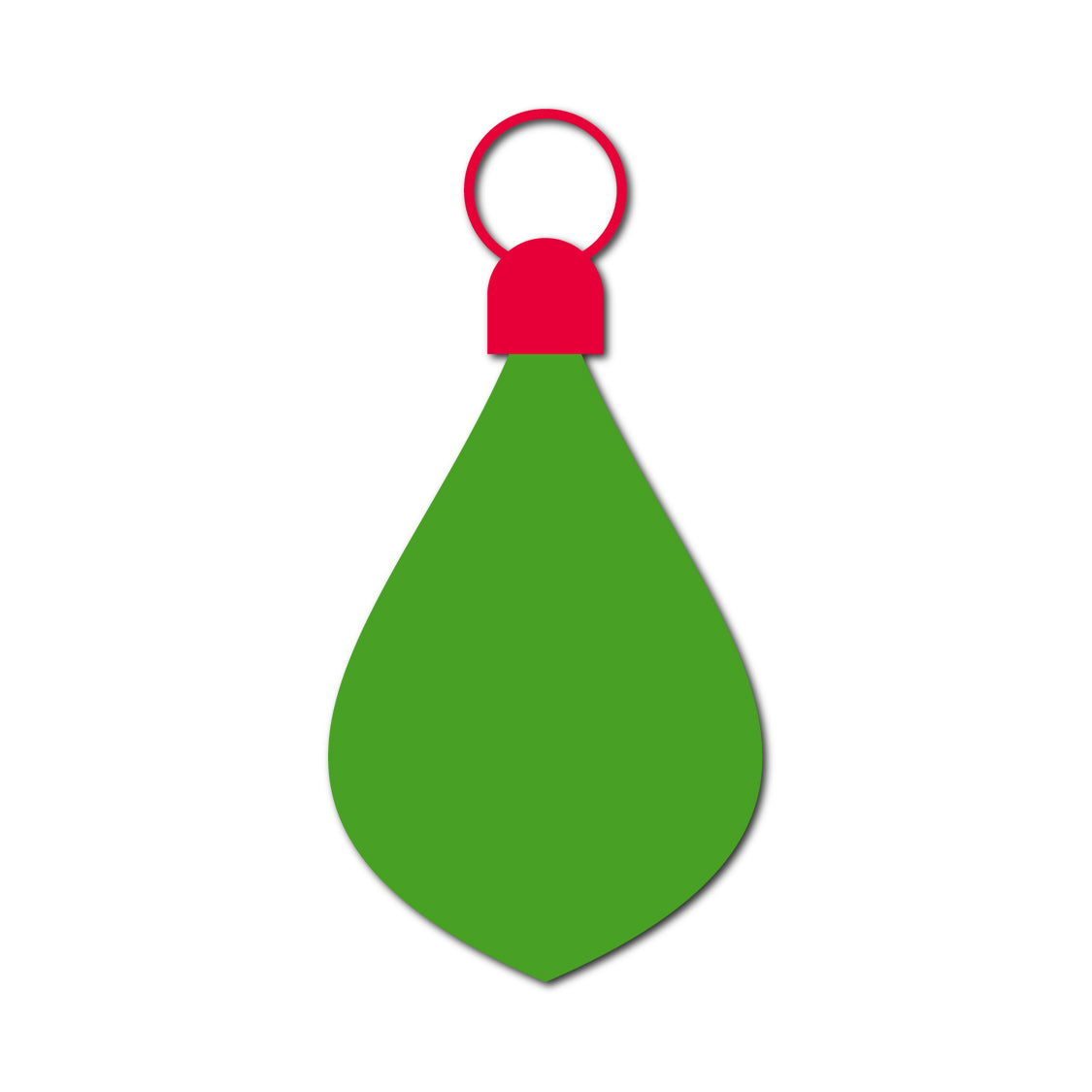 Ornament Gift Tag SVG PNG Template - Shape 5