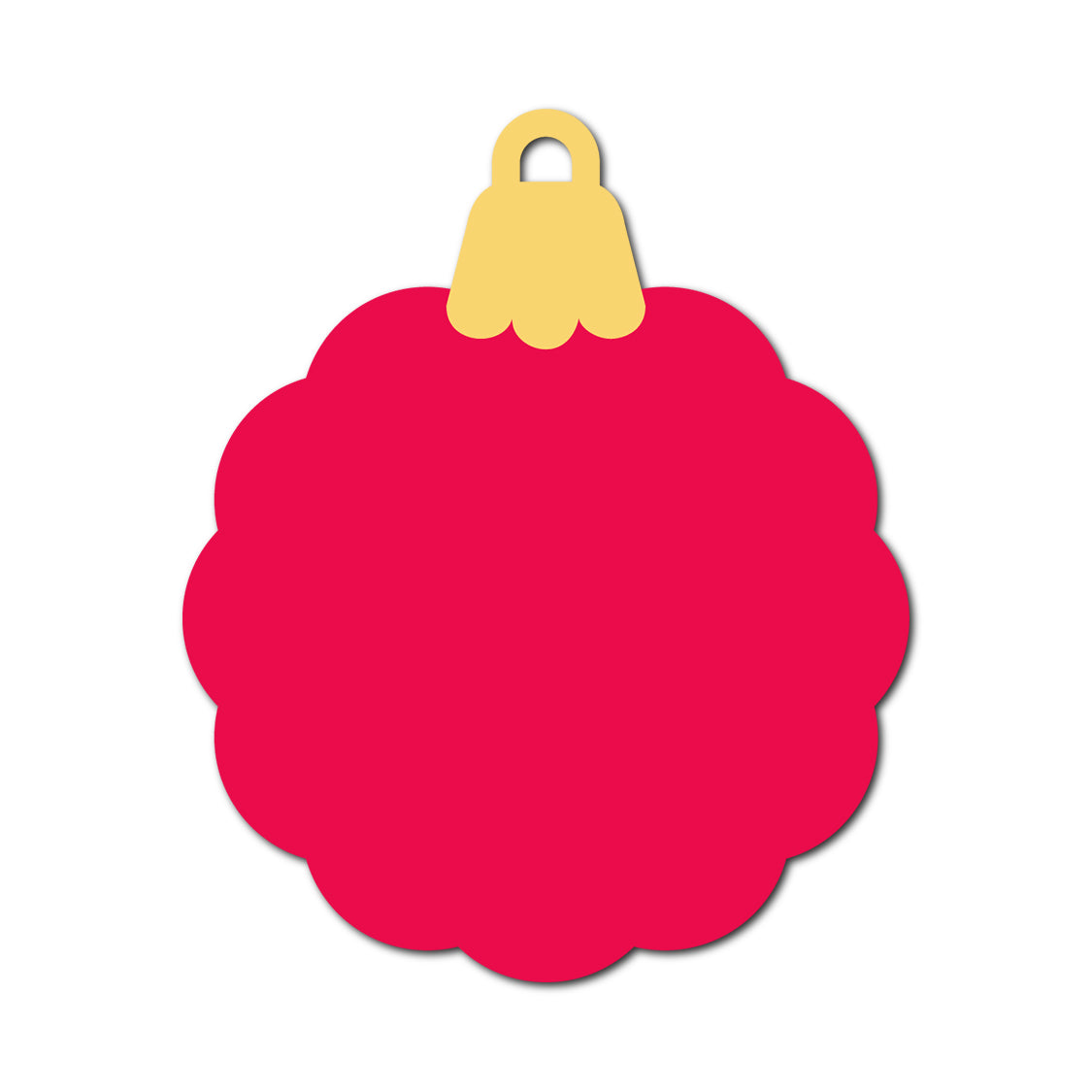 Ornament Gift Tag SVG PNG Template - Shape 19