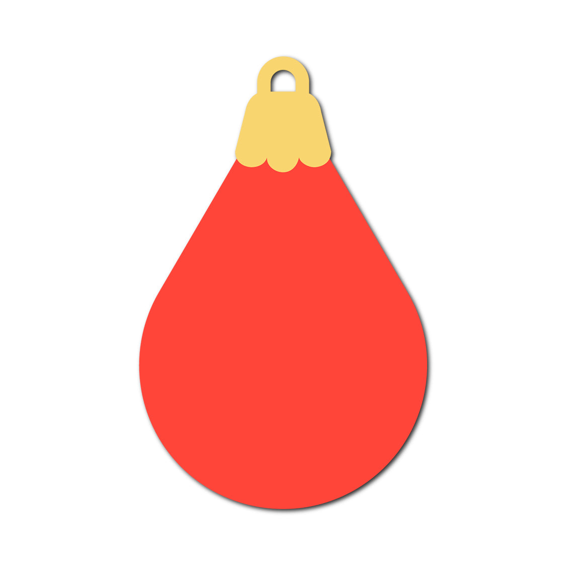 Ornament Gift Tag SVG PNG Template - Shape 25