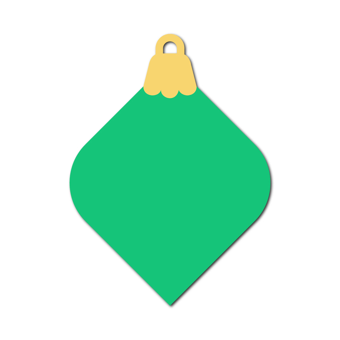Ornament Gift Tag SVG PNG Template - Shape 28