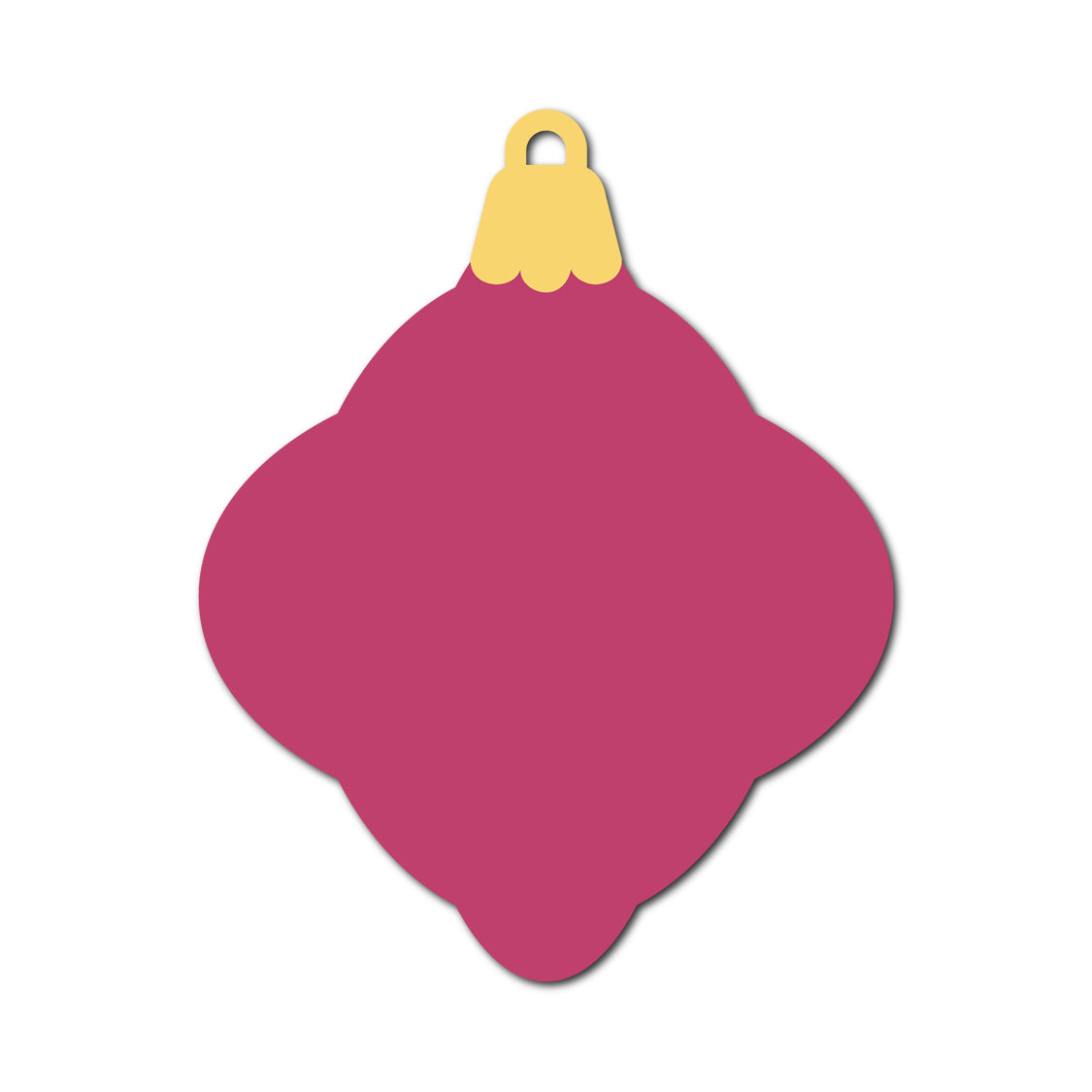 Ornament Gift Tag SVG PNG Template - Shape 33