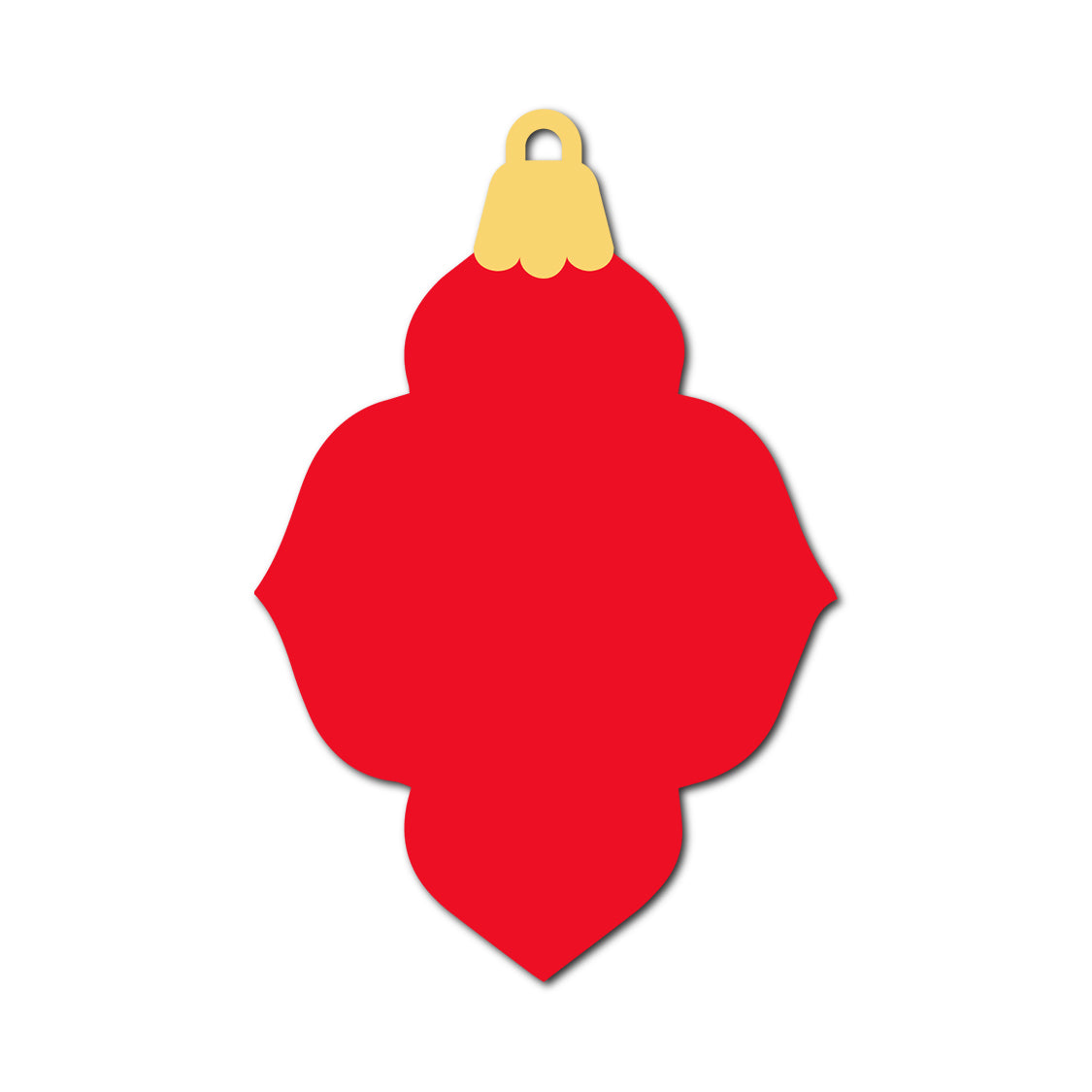 Ornament Gift Tag SVG PNG Template - Shape 35