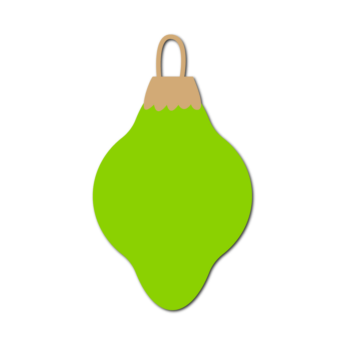 Ornament Gift Tag SVG PNG Template - Shape 48