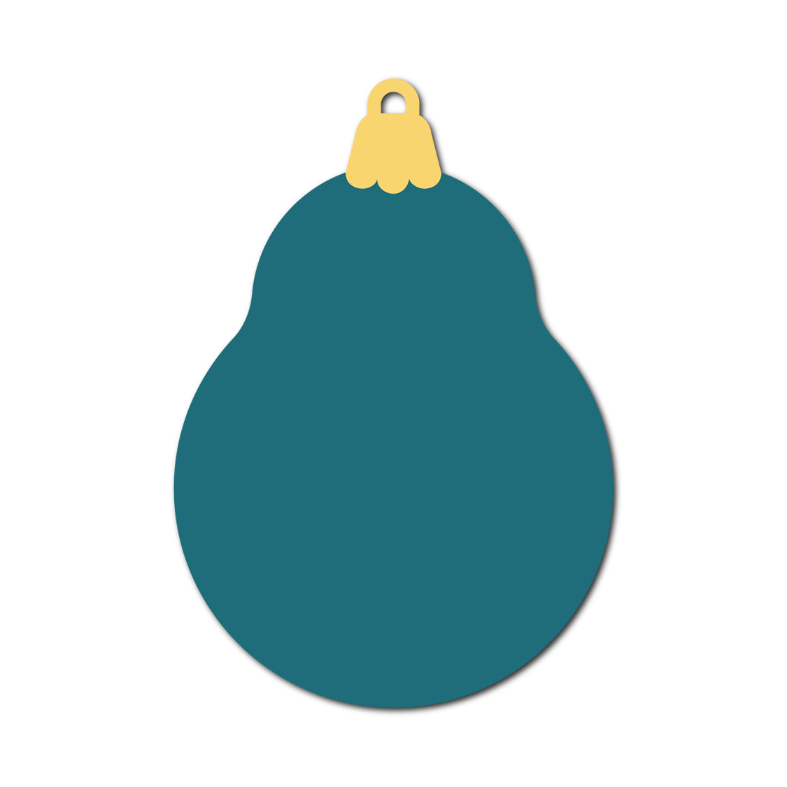 Ornament Gift Tag SVG PNG Template - Shape 60