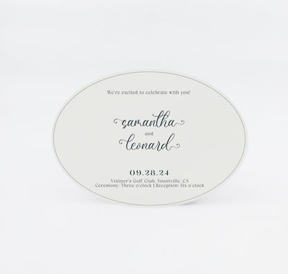 Personalized Wedding Cards | Fully Custom Print | Signature Landscape Oval Shape