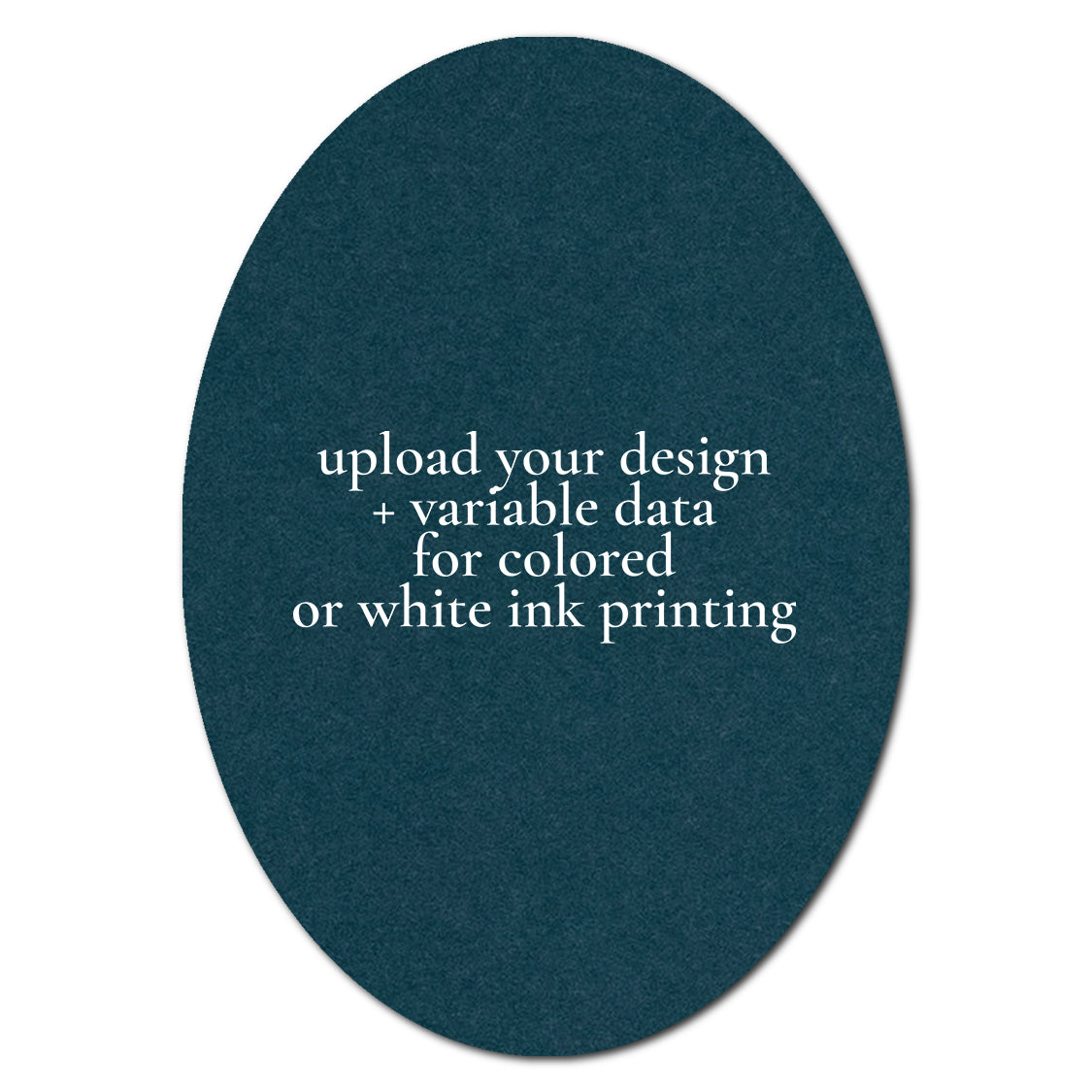 Individually Personalized Wedding Prints on Diecut Cardstock - Oval Shape