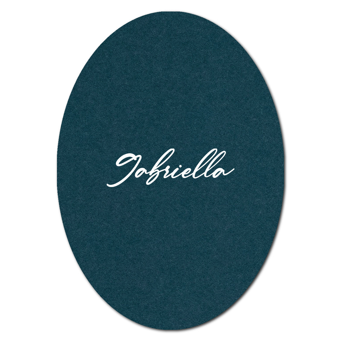 Individually Personalized Wedding Prints on Diecut Cardstock - Oval Shape
