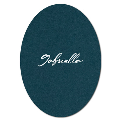 Individually Personalized Wedding Prints on Diecut Cardstock - Oval Shape