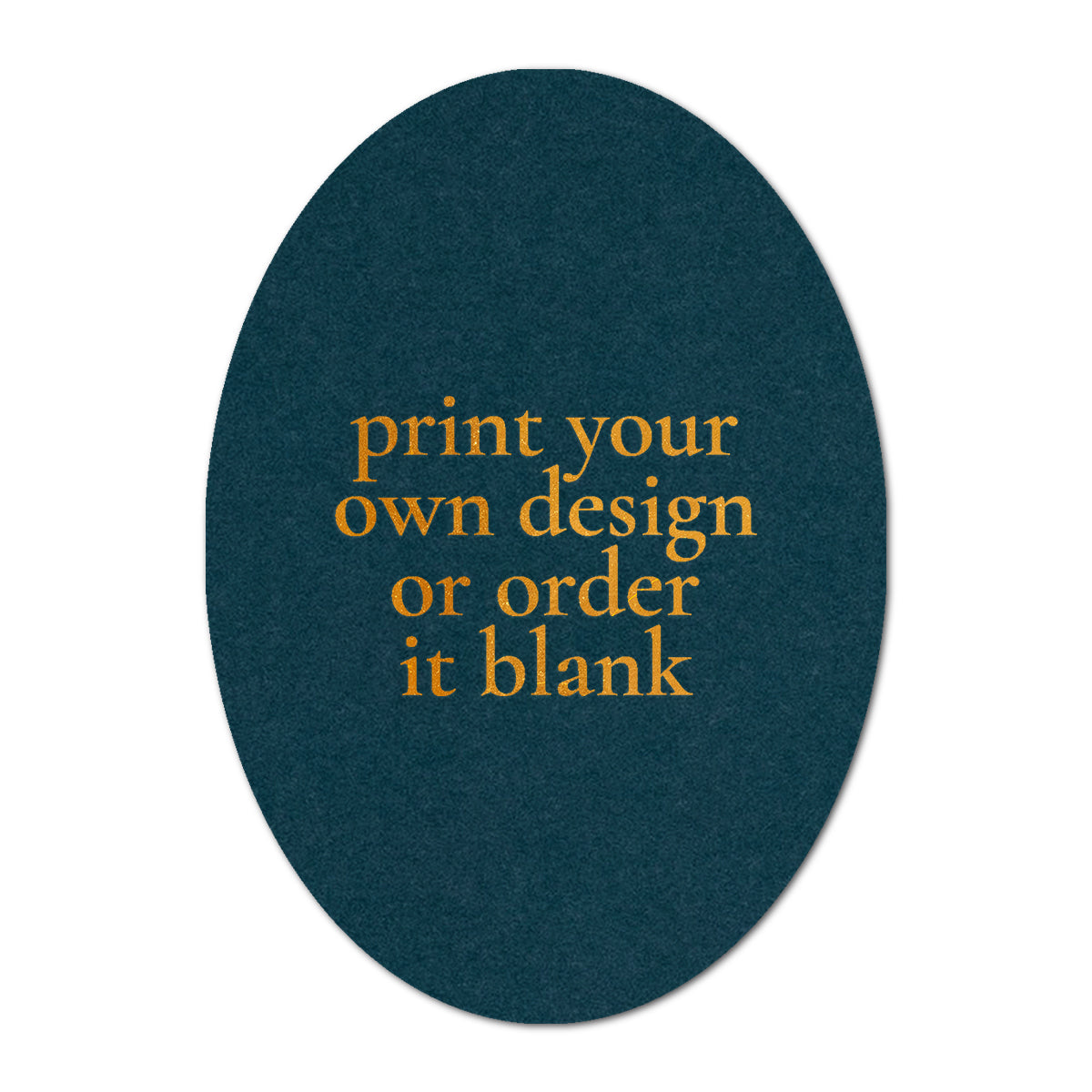 Custom Wedding Prints on Diecut Shaped Cardstock | Oval Shape