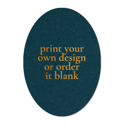Custom Wedding Prints on Diecut Shaped Cardstock | Oval Shape