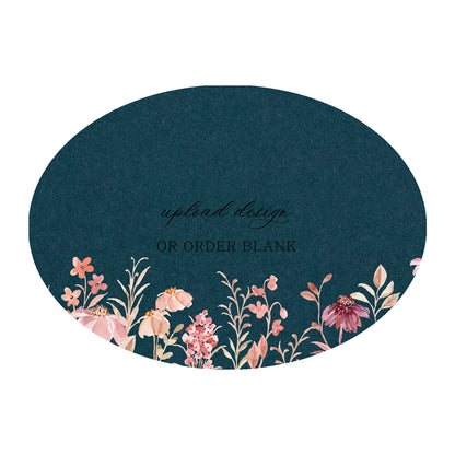 Custom Wedding Prints on Diecut Shaped Cardstock | Oval Shape