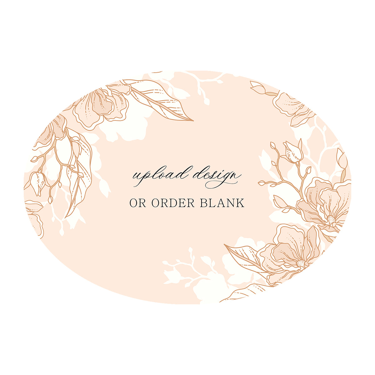 Custom Wedding Prints on Diecut Shaped Cardstock | Oval Shape