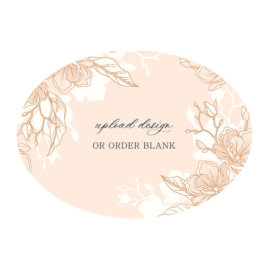 Custom Wedding Prints on Diecut Shaped Cardstock | Oval Shape