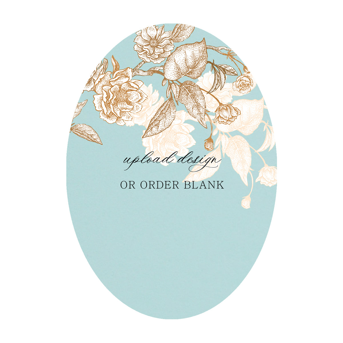 Custom Wedding Prints on Diecut Shaped Cardstock | Oval Shape