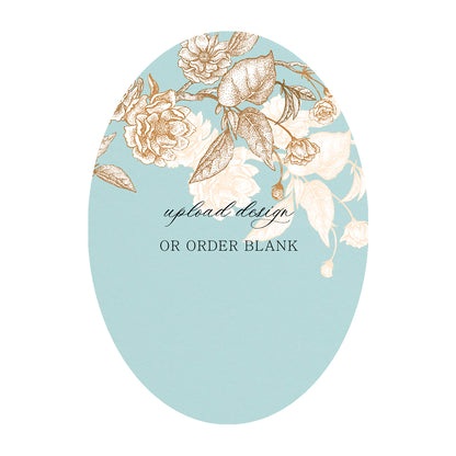 Custom Wedding Prints on Diecut Shaped Cardstock | Oval Shape