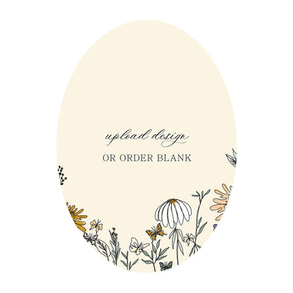 Custom Wedding Prints on Diecut Shaped Cardstock | Oval Shape