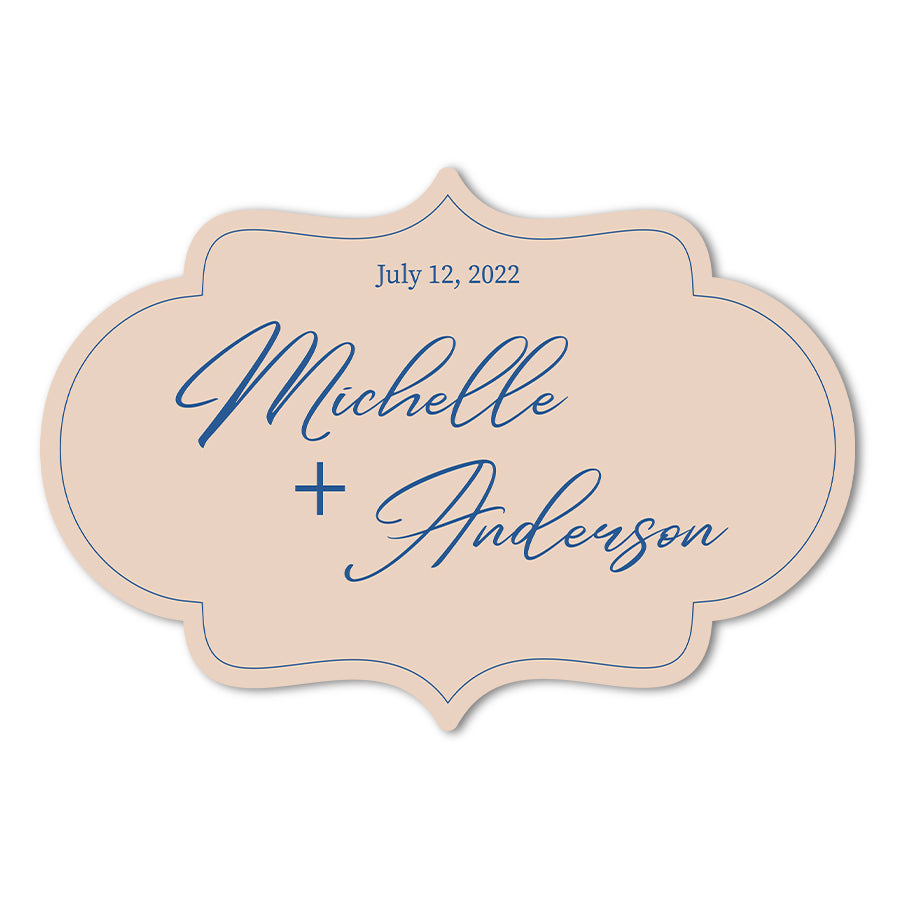 Personalized Wedding Signs | Fully Custom Print | Signature Shape 3