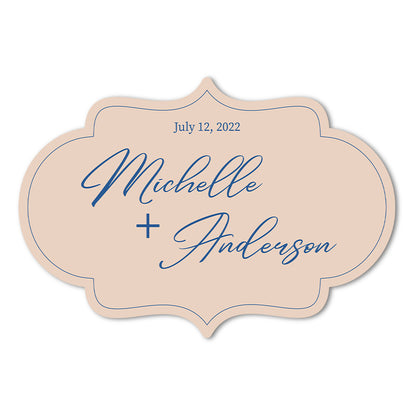Personalized Wedding Signs | Fully Custom Print | Signature Shape 3
