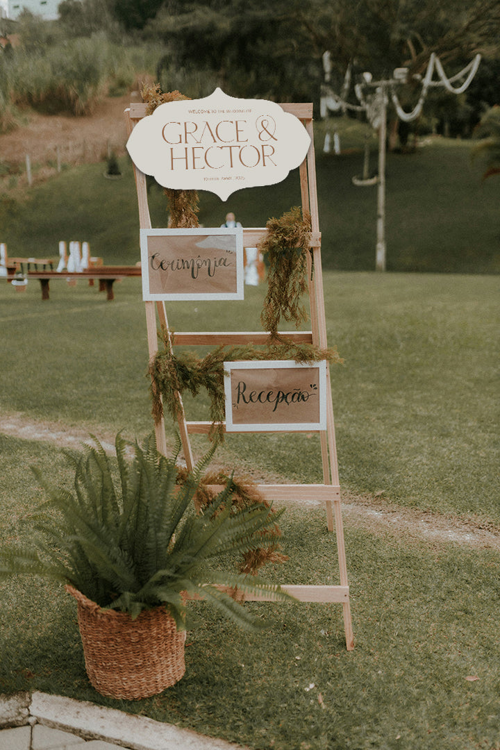 Personalized Wedding Signs | Fully Custom Print | Signature Shape 16