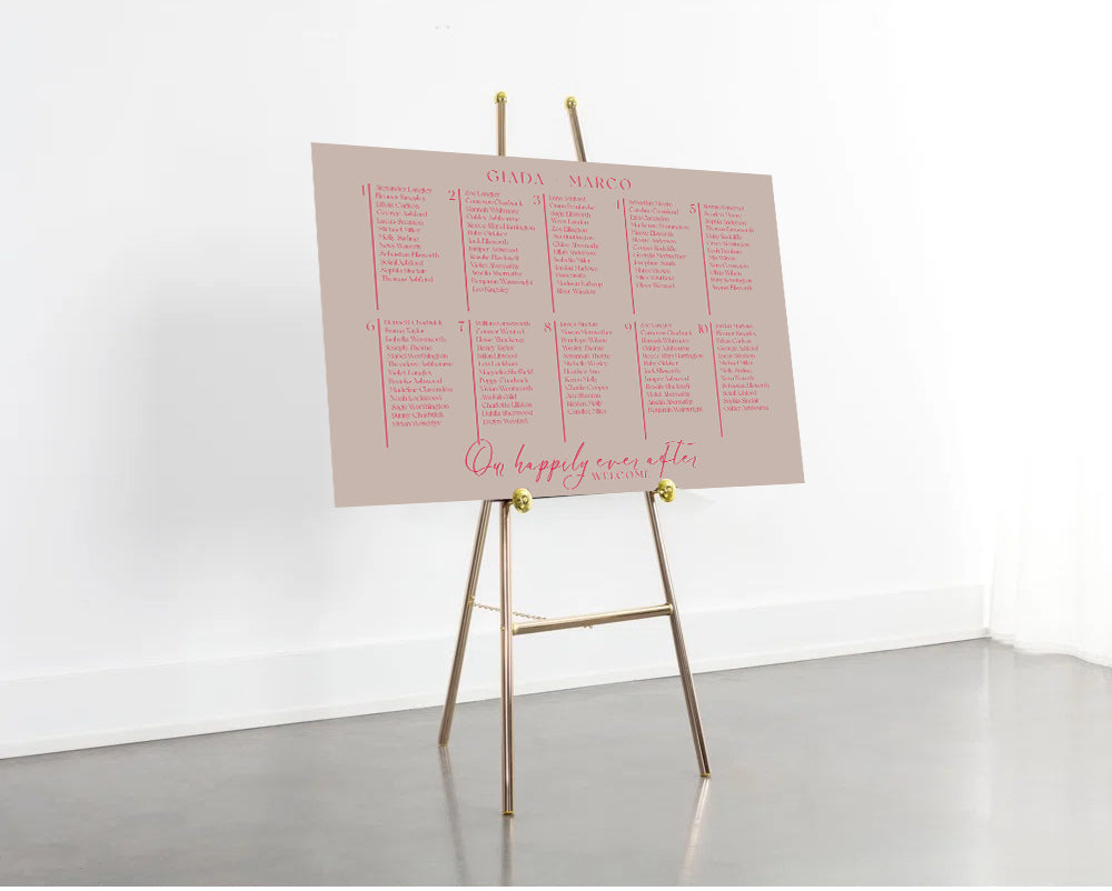 Expressive Medium Wedding Seating Chart