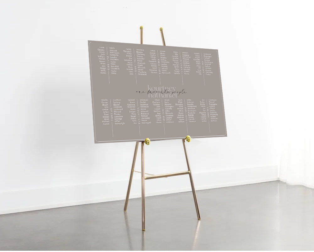 Fun And Fresh Medium Wedding Seating Chart