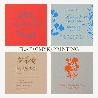 Individually Personalized Wedding Prints on Diecut Cardstock - Shape P70