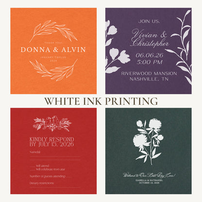 Individually Personalized Wedding Prints on Diecut Cardstock - Shape P70