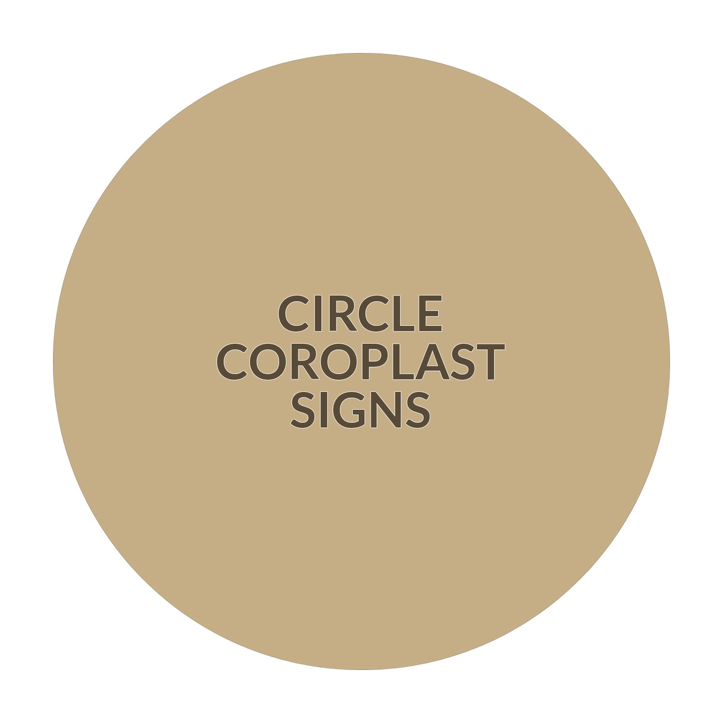Circle Coroplast Sign - 24 x 24 inch