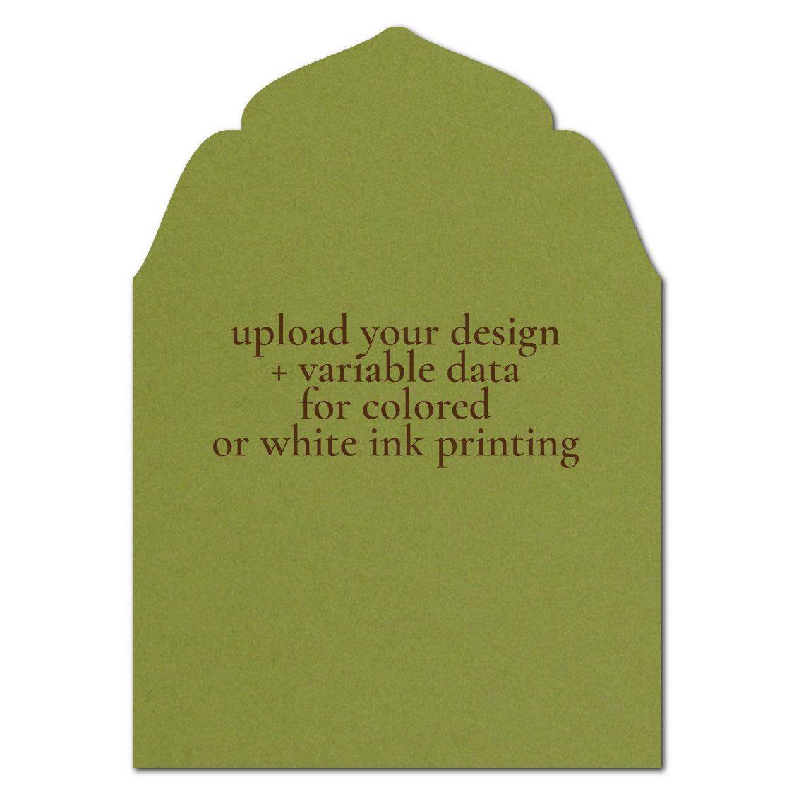 Individually Personalized Wedding Prints on Diecut Cardstock - Regal Shape