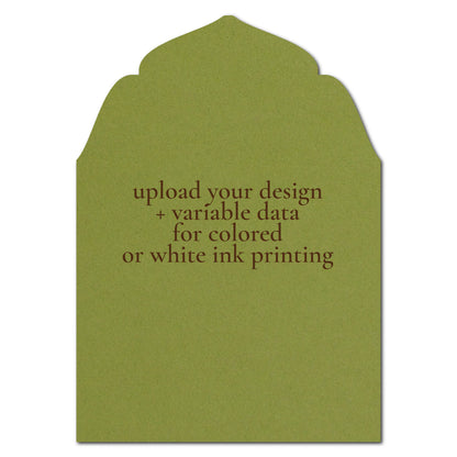 Individually Personalized Wedding Prints on Diecut Cardstock - Regal Shape