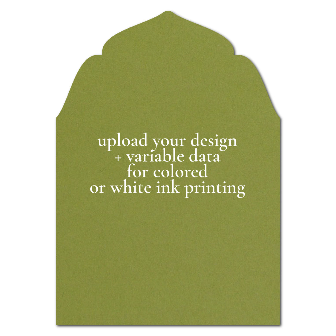 Individually Personalized Wedding Prints on Diecut Cardstock - Regal Shape