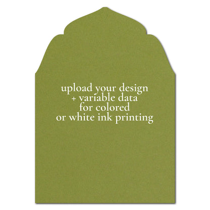Individually Personalized Wedding Prints on Diecut Cardstock - Regal Shape