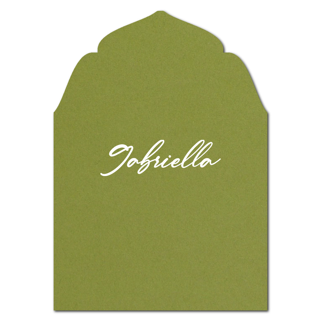 Individually Personalized Wedding Prints on Diecut Cardstock - Regal Shape