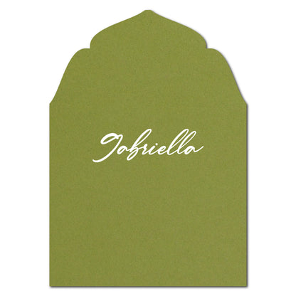 Individually Personalized Wedding Prints on Diecut Cardstock - Regal Shape