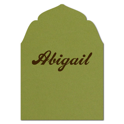Individually Personalized Wedding Prints on Diecut Cardstock - Regal Shape