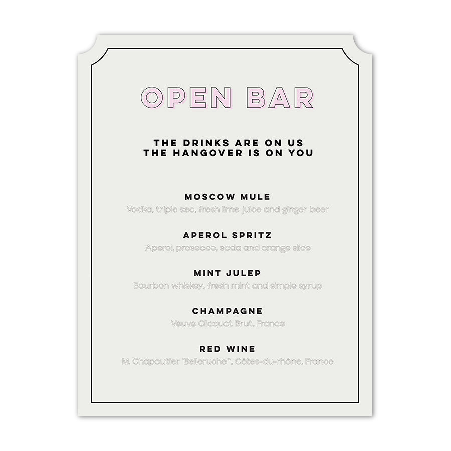 Personalized Wedding Signs | Fully Custom Print | Signature Simple Shape