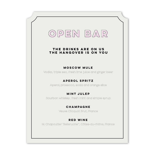 Personalized Wedding Signs | Fully Custom Print | Signature Simple Shape