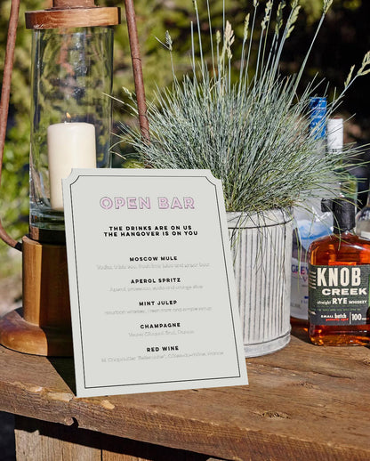 Personalized Wedding Signs | Fully Custom Print | Signature Simple Shape