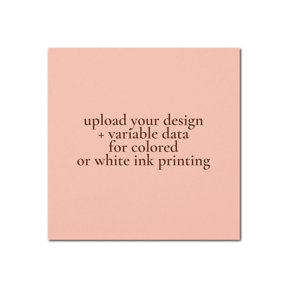 Individually Personalized Wedding Prints on Square Cardstock