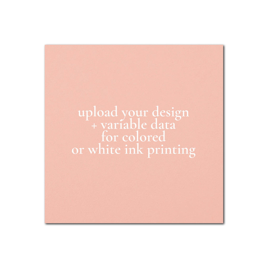 Individually Personalized Wedding Prints on Square Cardstock