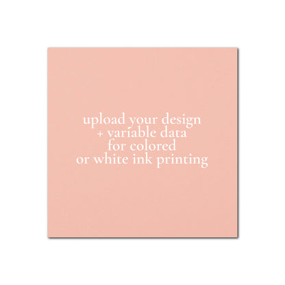 Individually Personalized Wedding Prints on Square Cardstock