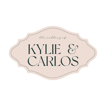 Personalized Wedding Signs | Fully Custom Print | Signature Shape 13