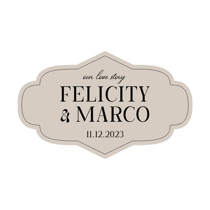 Glossy Favor Stickers  -  Shape 5