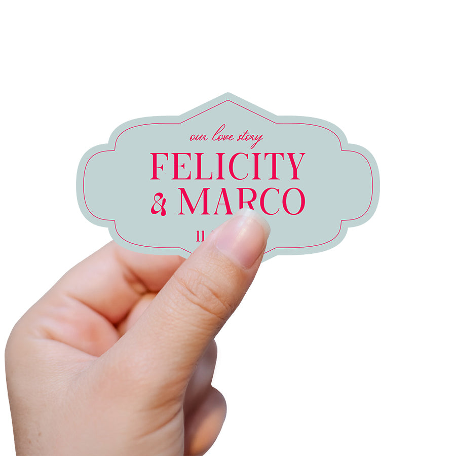 Glossy Favor Stickers  -  Shape 5