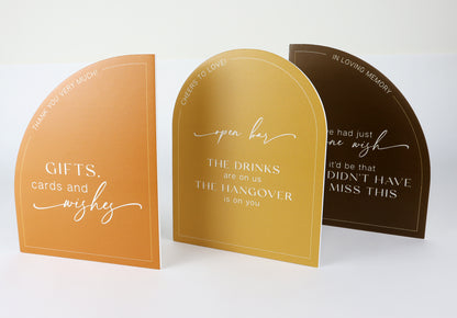 Cut-to-Shape Tabletop Signs (10 Size Options) - Design Your Own