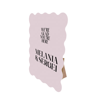 Table Signage with Stick-on Easel Template - Shape 10