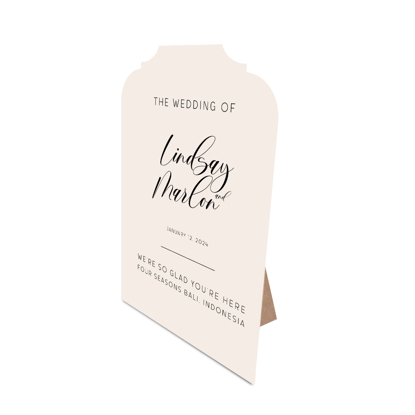 Table Signage with Stick-on Easel Template - Shape 15