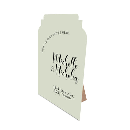 Table Signage with Stick-on Easel Template - Shape 19
