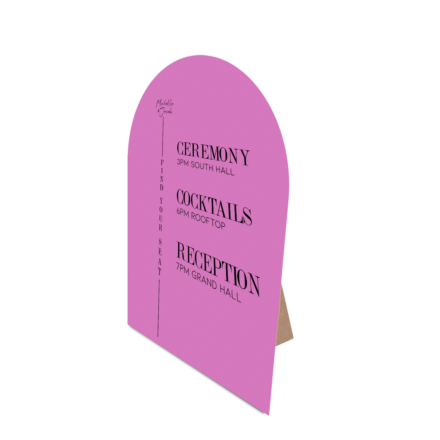 Table Signage with Stick-on Easel Template - Shape 5
