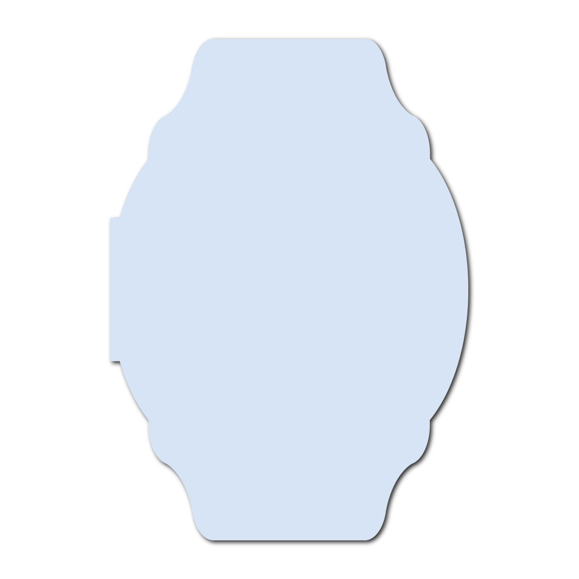 Two-Fold Shaped Wedding Card SVG Template | Folded Wedding Program & Invitation Cut File - Shape 13